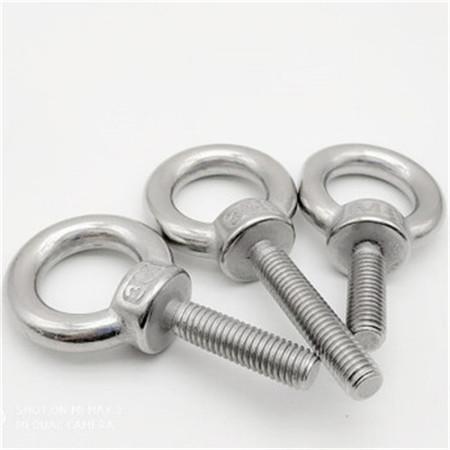 Machinery Fastener 316 Stainless Steel Hilti Lifting Swivel Eye GB45 Anchor Anchoring Carriage Oval Bolt with Nut Scaffolding M3 Pigtail Eyebolt