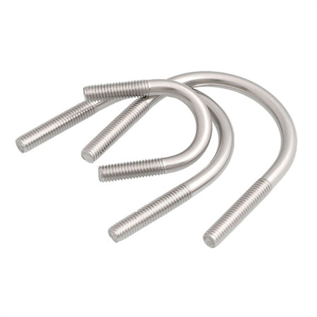 Qbh Customized Shipyard Ship Construction Structure Solar Rack Round Square Bend Pipe Fitting Stainless Carbon Steel U-Bolt Stud Rod Nut Washer Combo