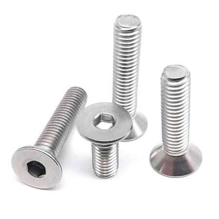 Stainless Steel Ss Flush Head Bolts M2.5 M3 M4 M5 M6 M8 Flat Head Countersunk Hex Socket Allen Head Bolt