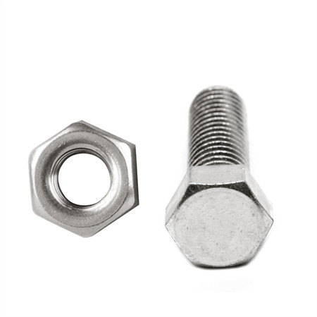 China Factory Fasteners Steel Galvanized and HDG Hex Bolt DIN933 Stainless Steel M8 M16 M20 Hex Nut and Bolt