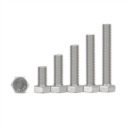 Stainless Steel 310 S31000 Monelk400 B8 B8m B8a B8c B8r B8t F593 B8mcl2 ASTM 453 660 2205 32750 Full Thread DIN933 DIN931 ASME B18.2.1 M6 API-20e Hex Bolts