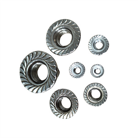 Ss 304 A2-70 Hex Flange Lock Nut Stainless Steel Hex Flange Nut DIN6923 M5-M20