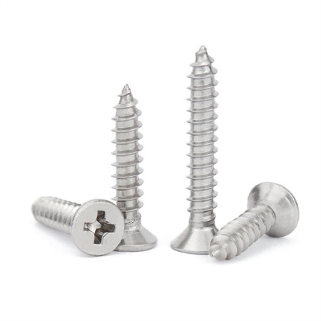 SUS 410 Size4.8*45 2022 Factory Sale Ss Screw Stainless Steel Cross Recessed Pan Washer Head Self Tapping and Self Drilling Screw