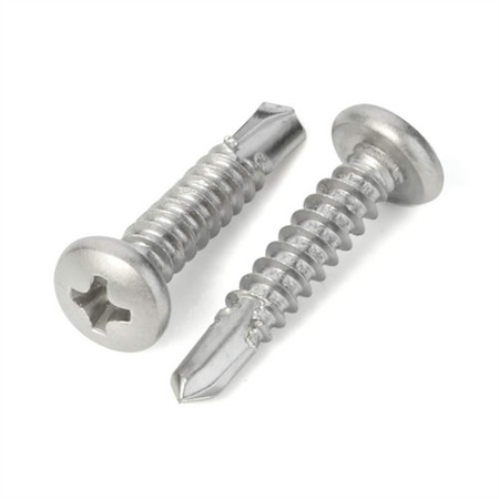 201 High Quality Stainless Steel Hex Head Self Tapping Screws Half Thread Furniture Barrel Bolt Set for Beds Chairs, Crib
