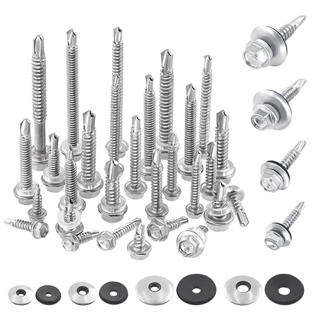 Factory Price Carbon Steel /Ss Steel Self Tapping Roofing Screws with EPDM Washers Hex Head PVC Washer