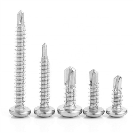 SUS 410 Size4.2*60 2022 Factory Sale Ss Screw Stainless Steel Cross Recessed Pan Washer Head Self Tapping and Self Drilling Screw